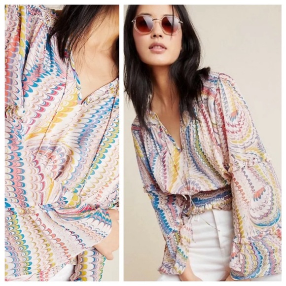 Anthropology Maeve Jessa Peasant Blouse NWT Small NWT - Picture 3 of 13